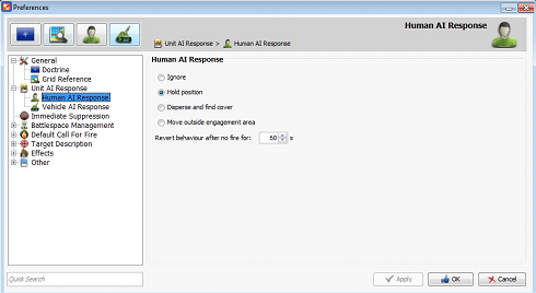 ∆ Image VBS2Fires_26.1: AI Unit Response view